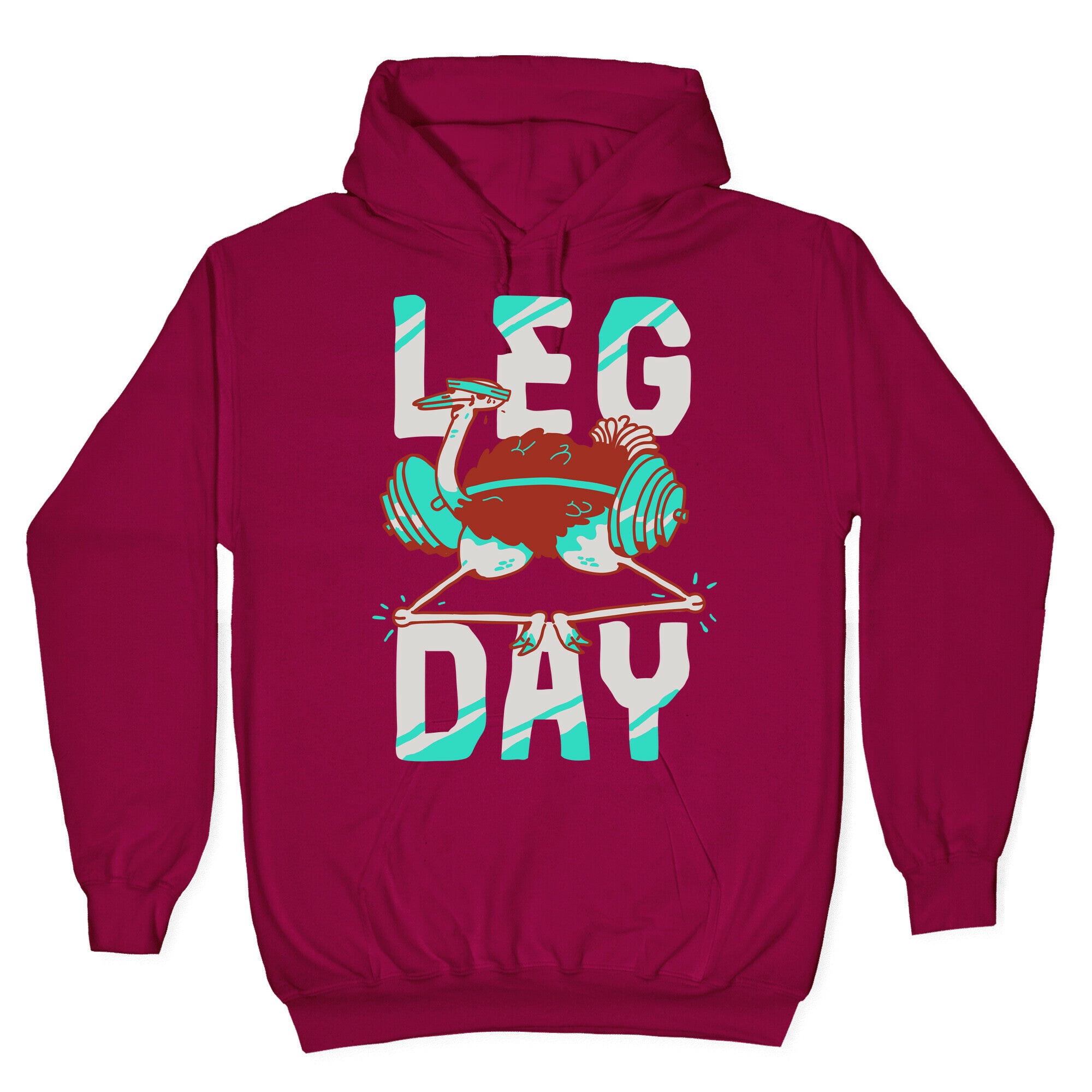 Leg Day Ostrich Hoodie