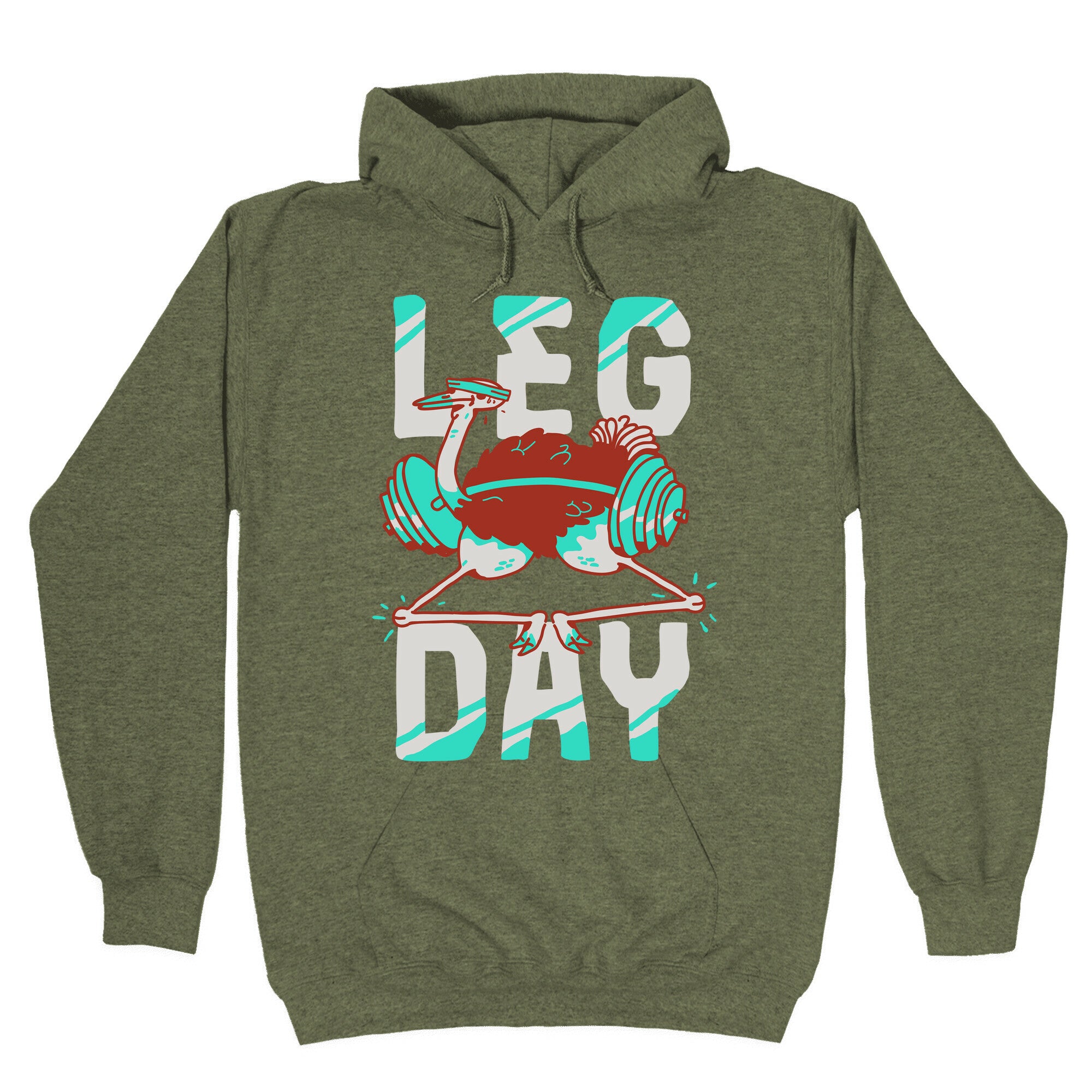 Leg Day Ostrich Hoodie