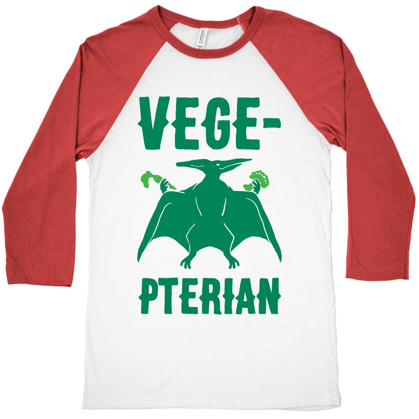 Vege-pterian Baseball Tee