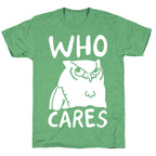Who Cares Owl Unisex Triblend Tee