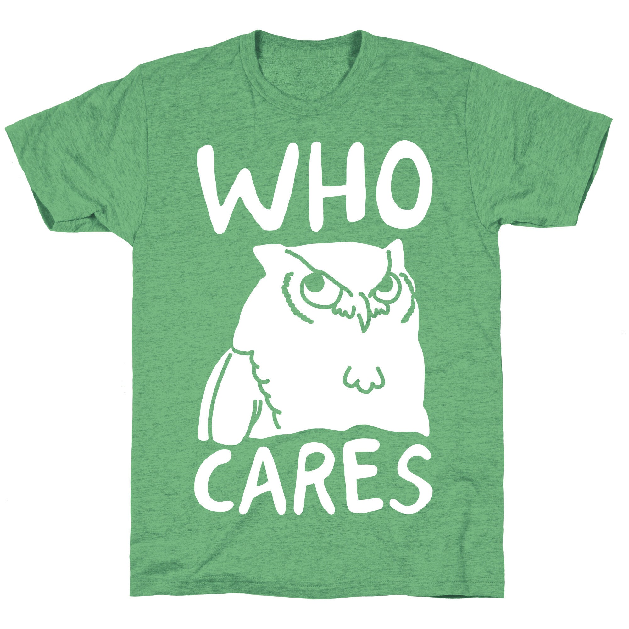 Who Cares Owl Unisex Triblend Tee