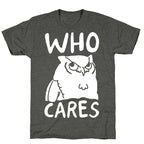 Who Cares Owl Unisex Triblend Tee