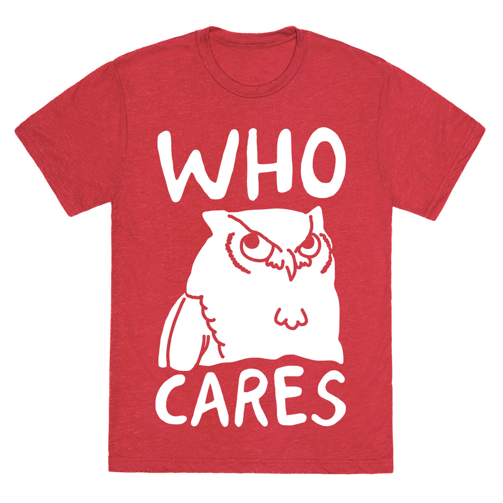 Who Cares Owl Unisex Triblend Tee