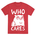 Who Cares Owl Unisex Triblend Tee