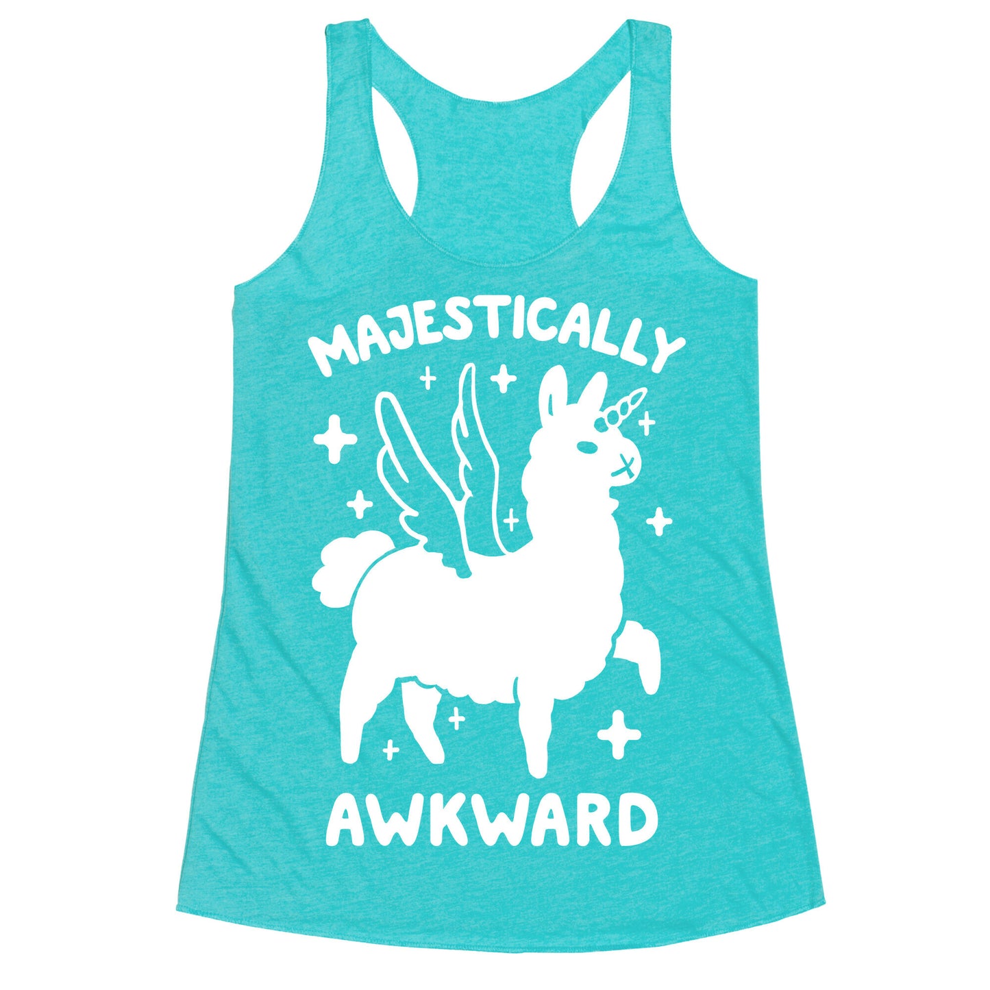 Majestically Awkward Llamicorn Racerback Tank