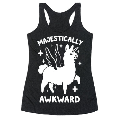 Majestically Awkward Llamicorn Racerback Tank