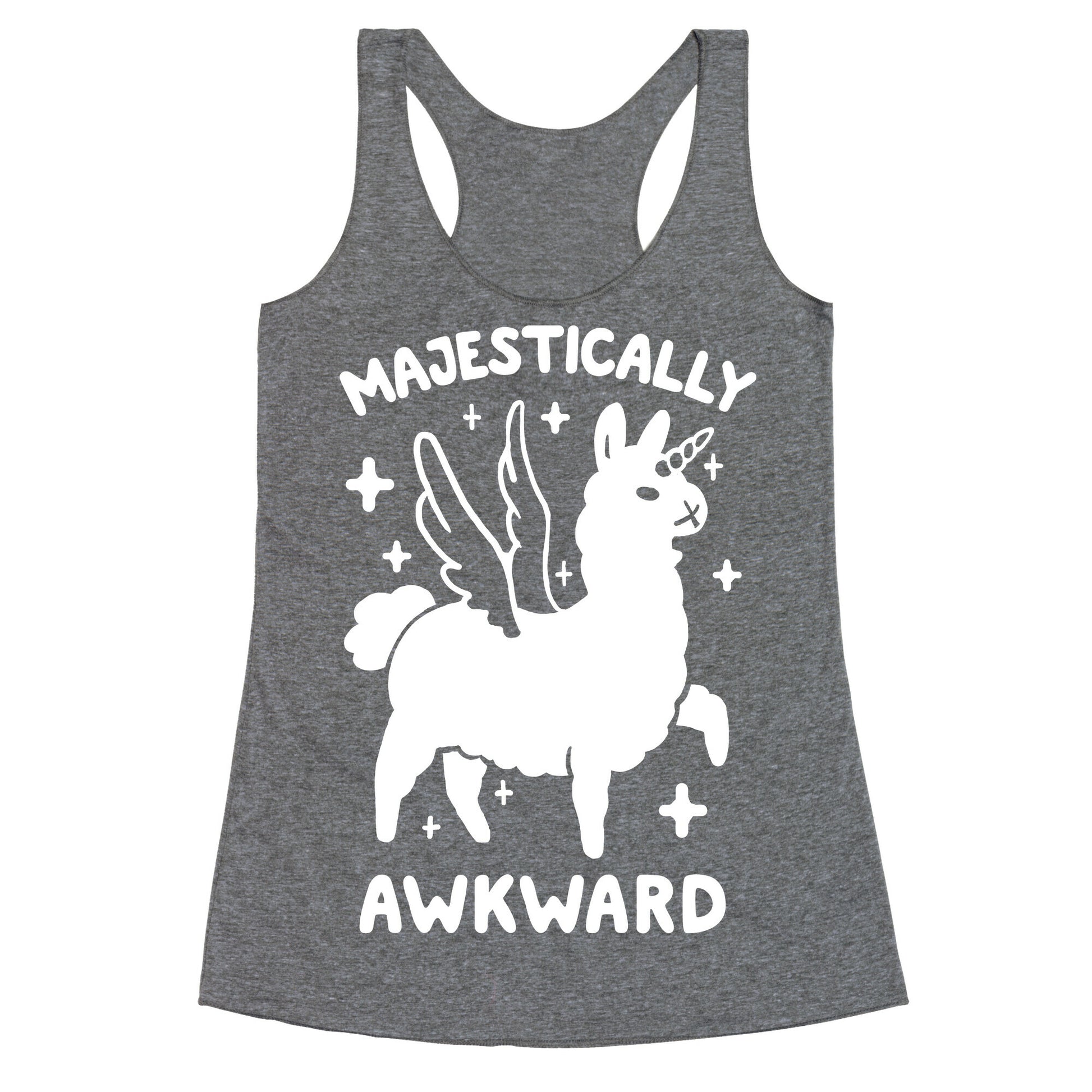 Majestically Awkward Llamicorn Racerback Tank