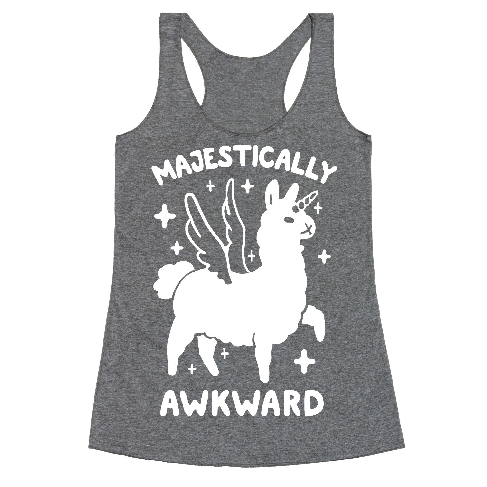 Majestically Awkward Llamicorn Racerback Tank