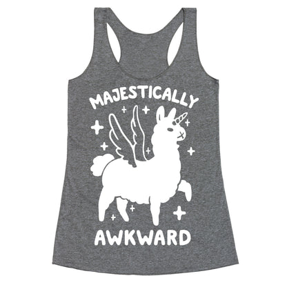 Majestically Awkward Llamicorn Racerback Tank
