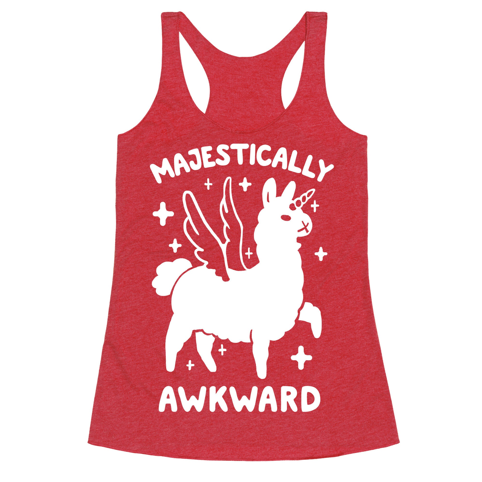 Majestically Awkward Llamicorn Racerback Tank