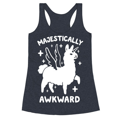 Majestically Awkward Llamicorn Racerback Tank