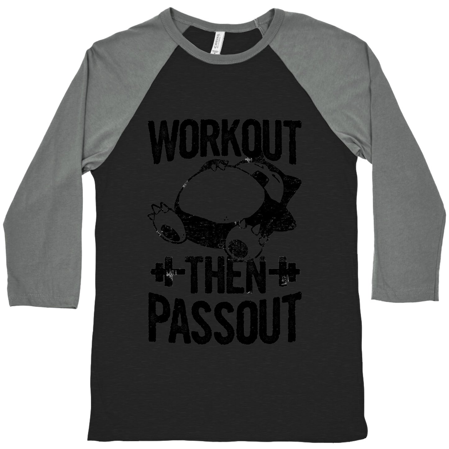 Workout then Passout (Snorlax) Baseball Tee