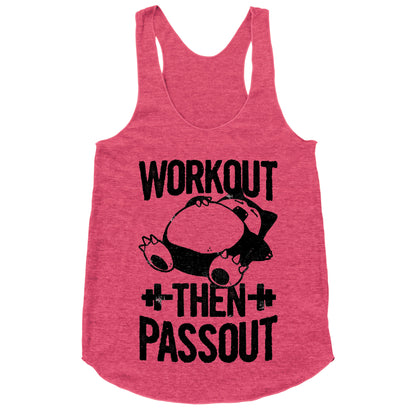 Workout then Passout (Snorlax) Racerback Tank