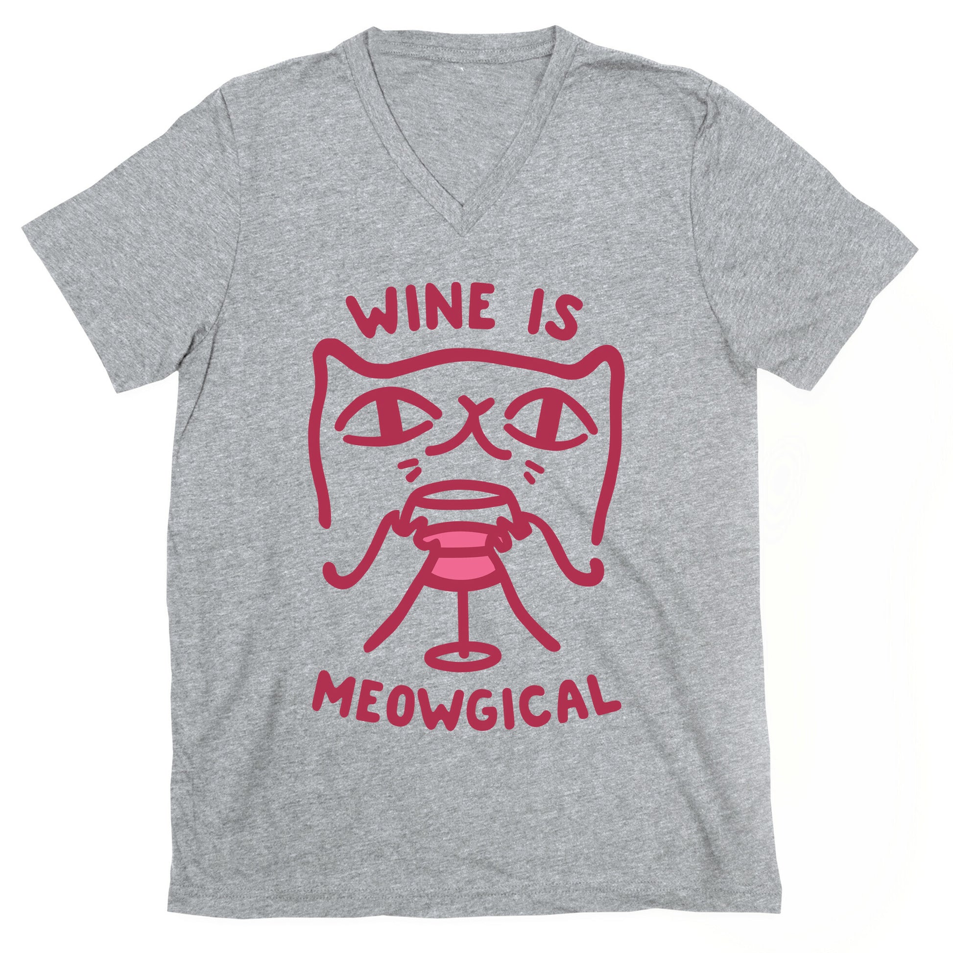 Wine is Meowgical V-Neck