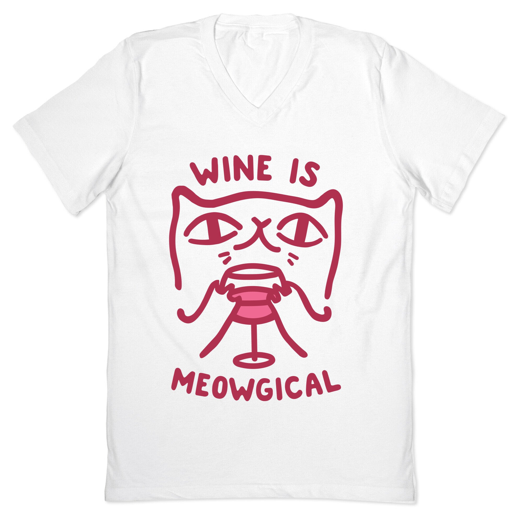 Wine is Meowgical V-Neck