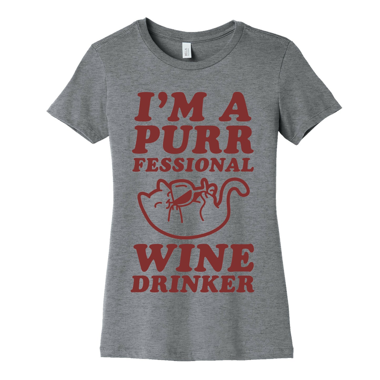 Purrfessional Wine Drinker Women's Cotton Tee