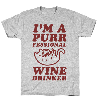 Purrfessional Wine Drinker T-Shirt