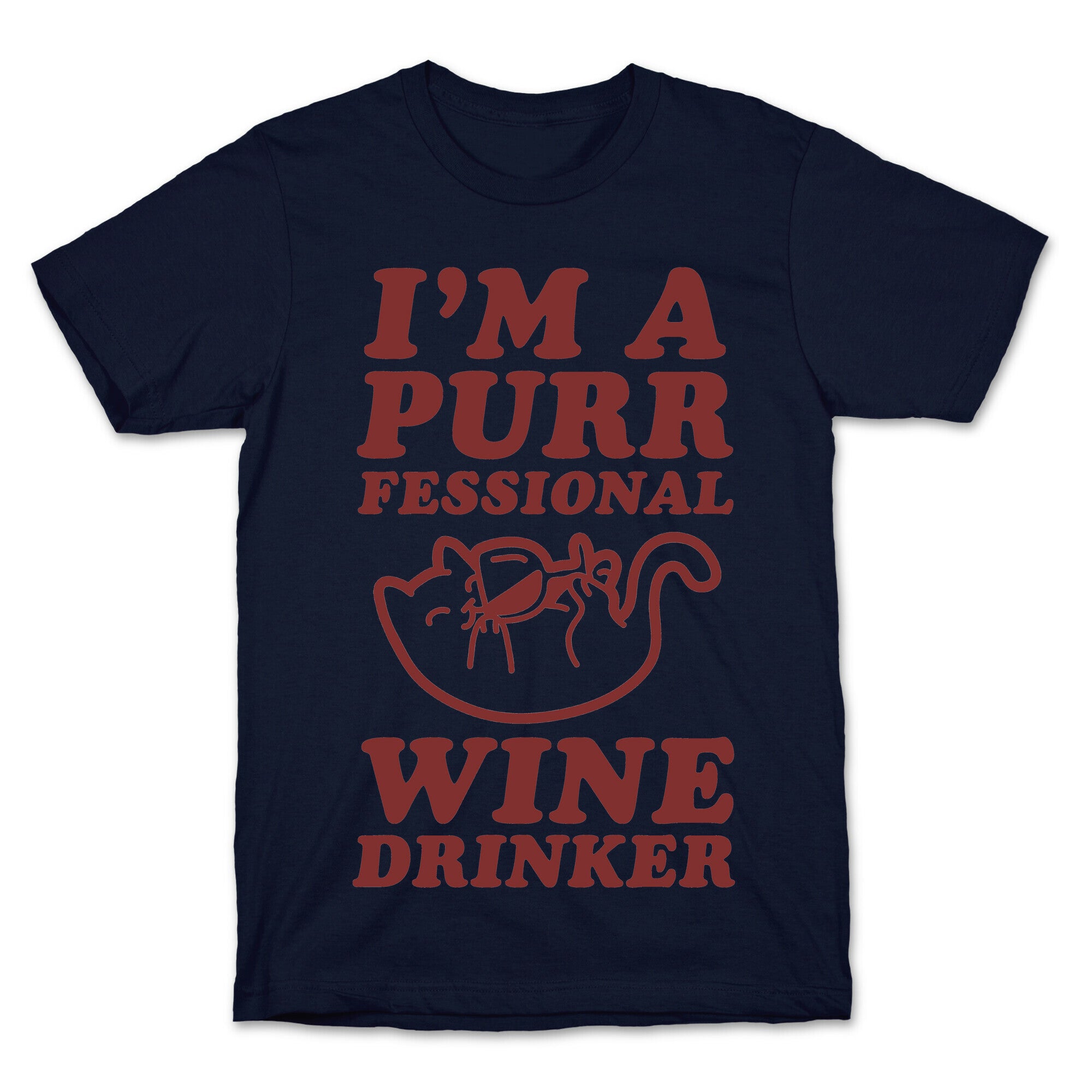 Purrfessional Wine Drinker T-Shirt