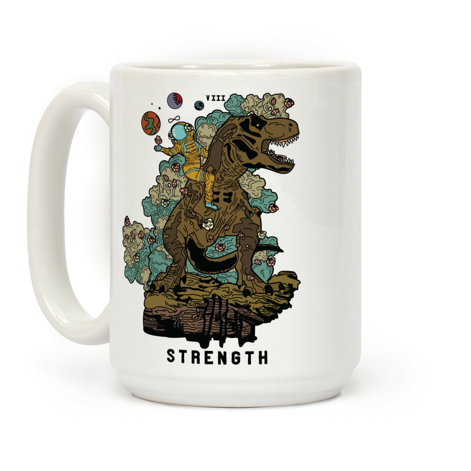 Dinosaur Strength Tarot Coffee Mug