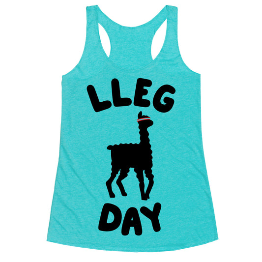 Lleg Day Llama Racerback Tank