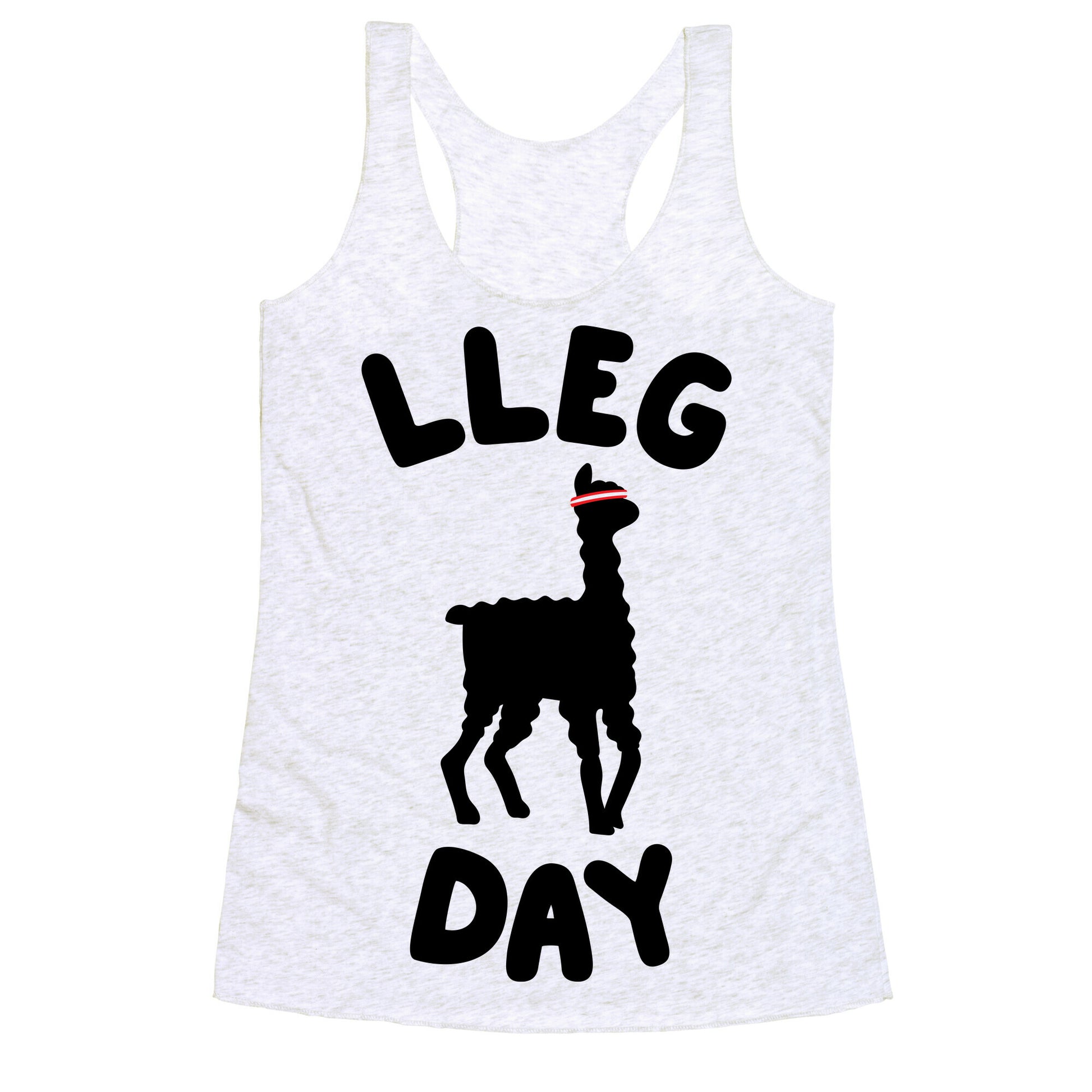 Lleg Day Llama Racerback Tank