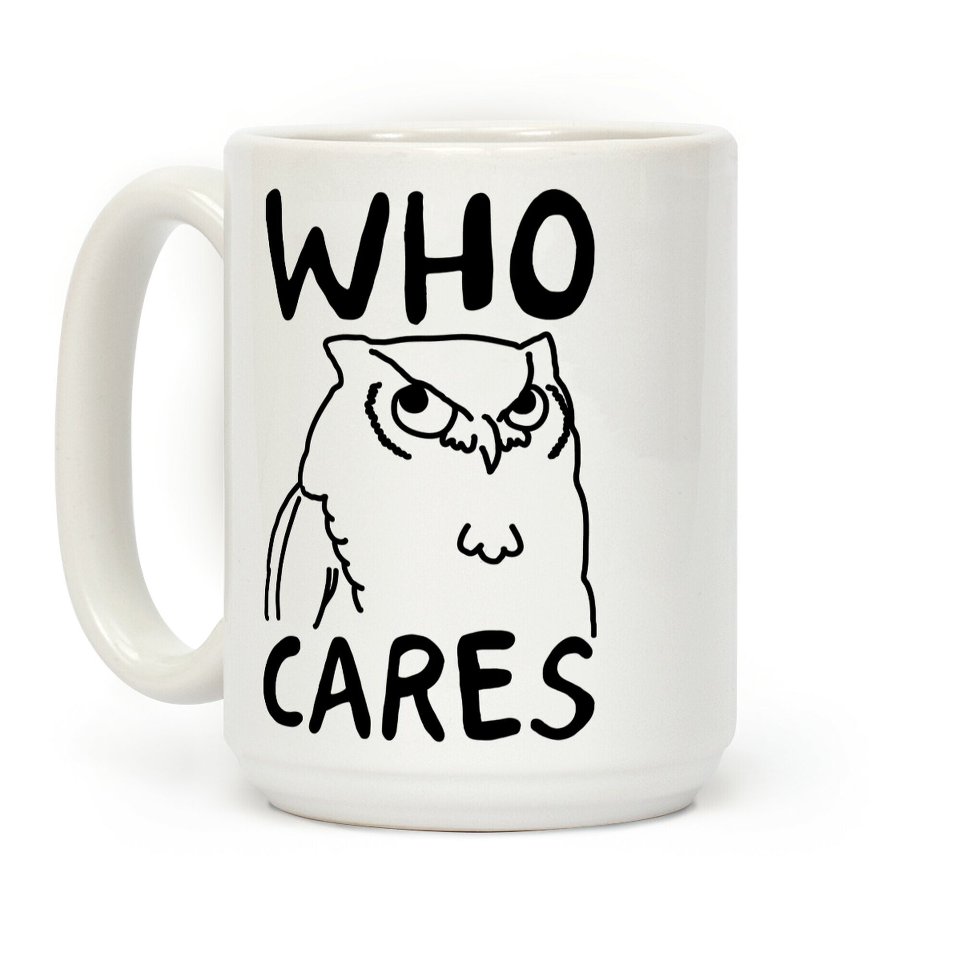 Who Cares Owl Coffee Mug