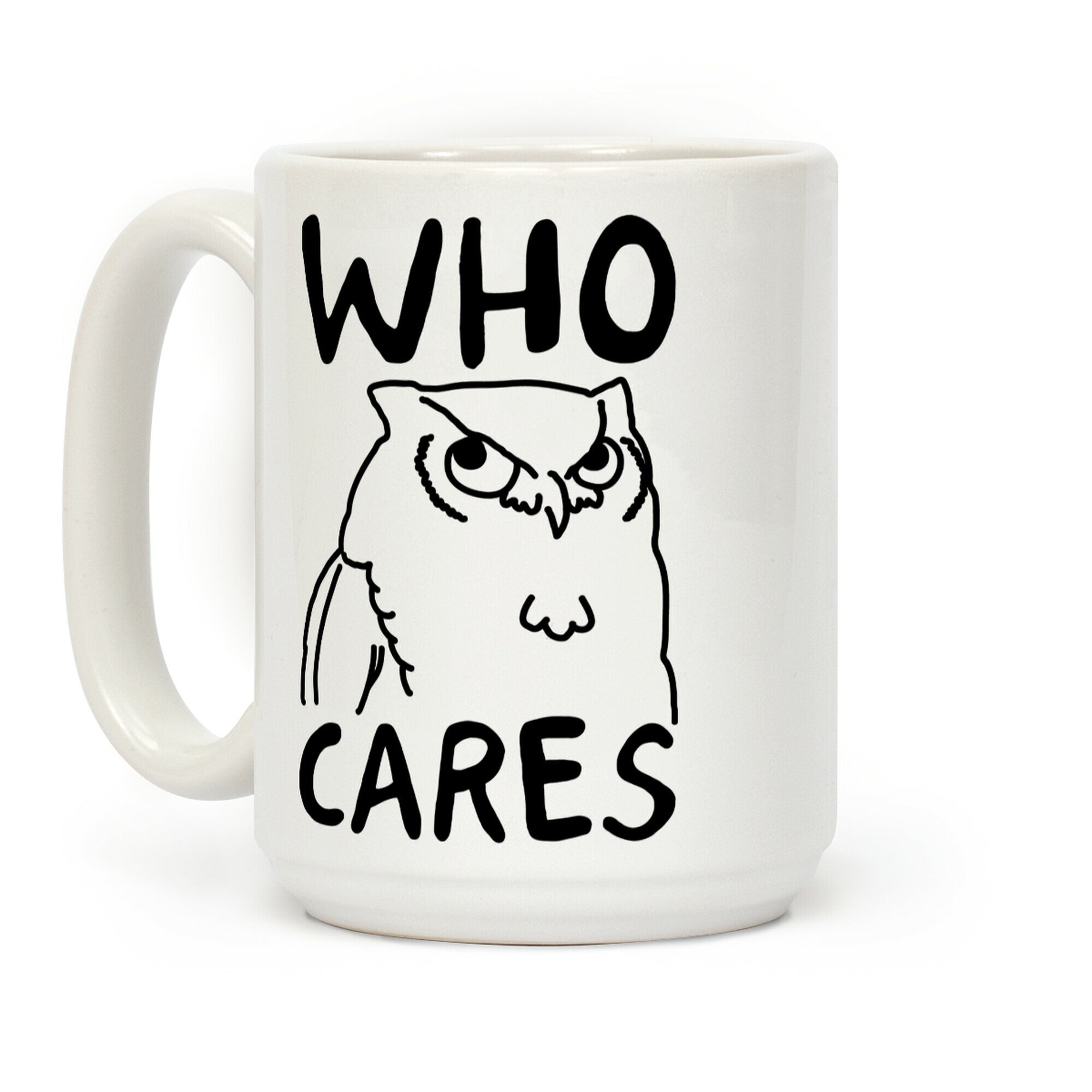 Who Cares Owl Coffee Mug