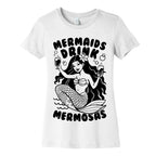 Mermaids Drink Mermosas Women's Cotton Tee