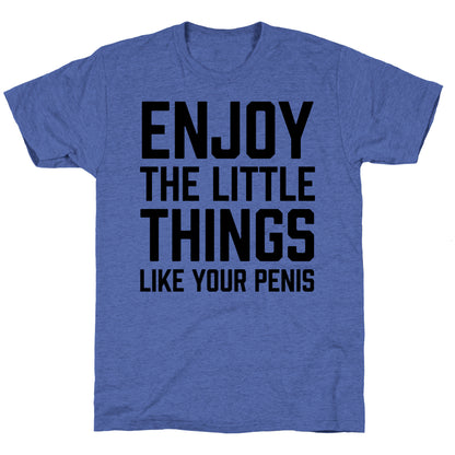 Enjoy The Little Things Like Your Penis Unisex Triblend Tee