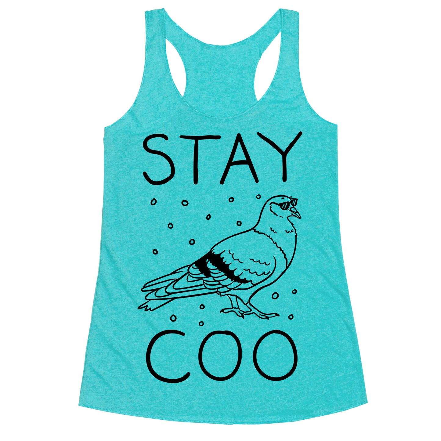 Stay Coo Pigeon  Racerback Tank