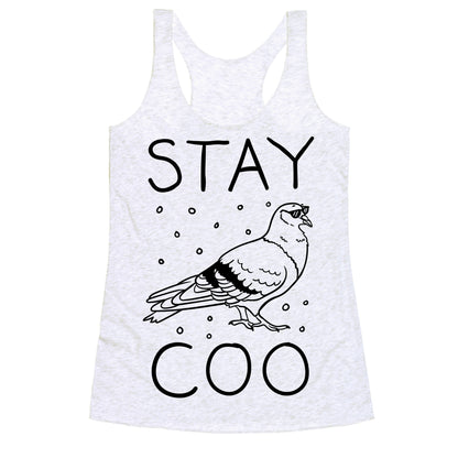 Stay Coo Pigeon  Racerback Tank