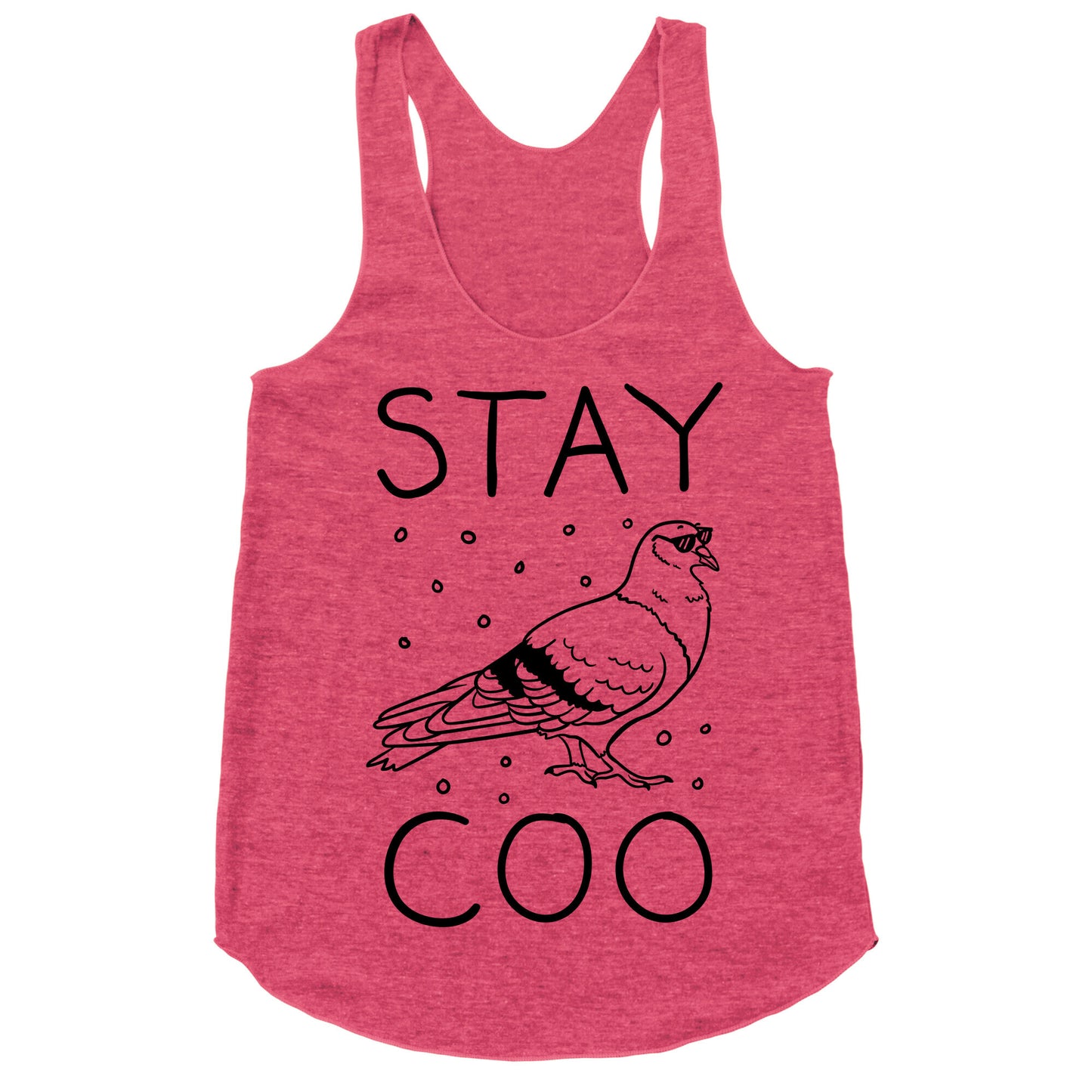 Stay Coo Pigeon  Racerback Tank