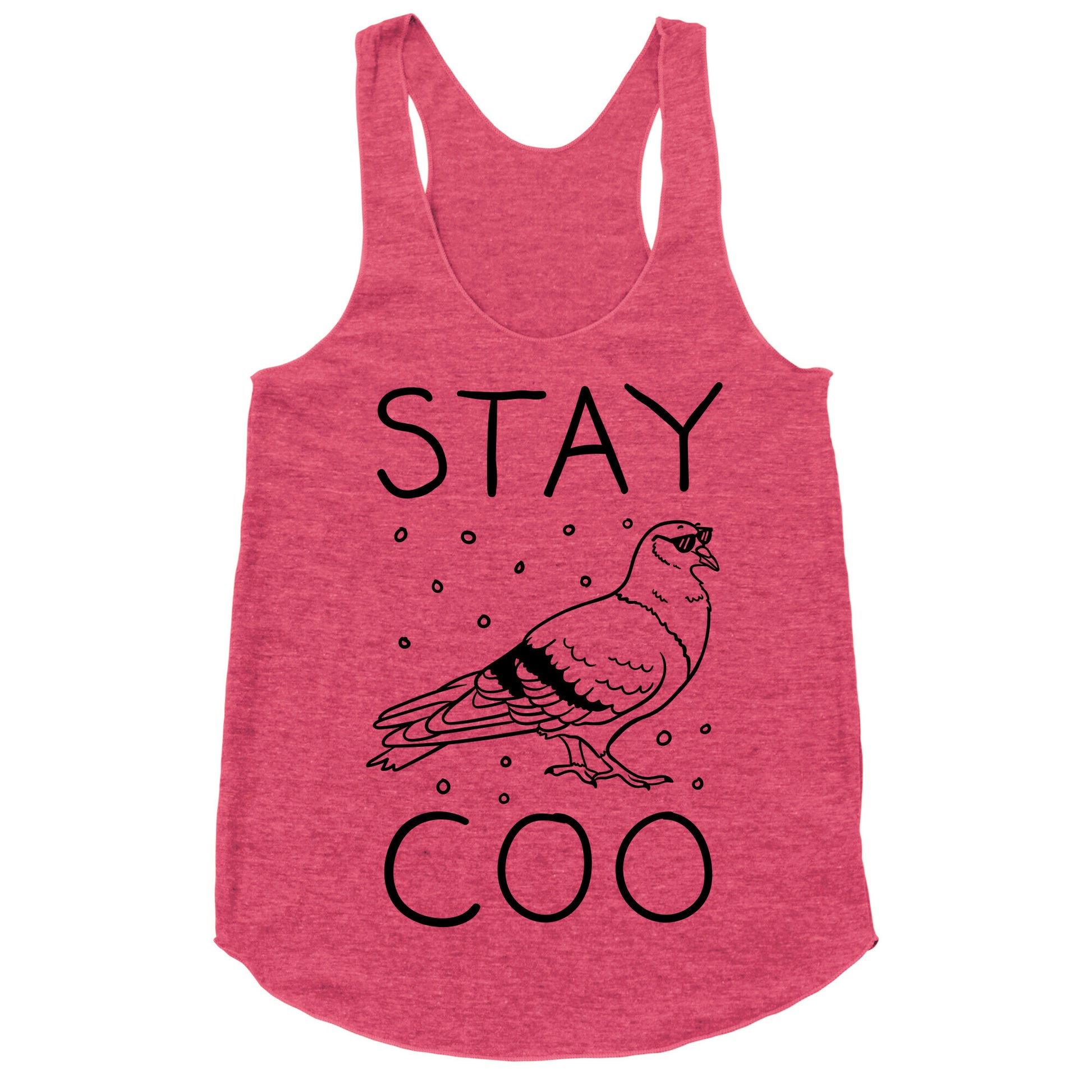 Stay Coo Pigeon  Racerback Tank