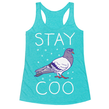 Stay Coo Pigeon  Racerback Tank