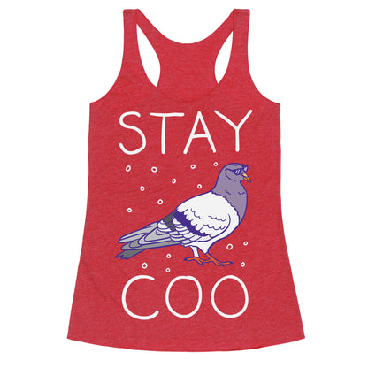 Stay Coo Pigeon  Racerback Tank