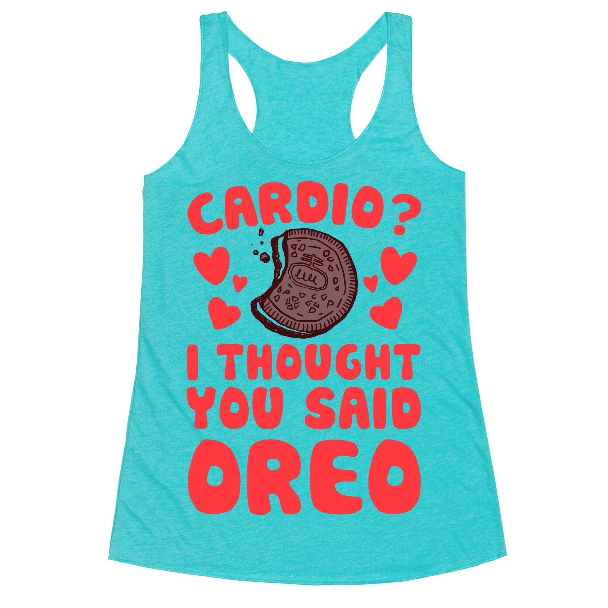 Cardio? I Thought You Said Oreo Racerback Tank