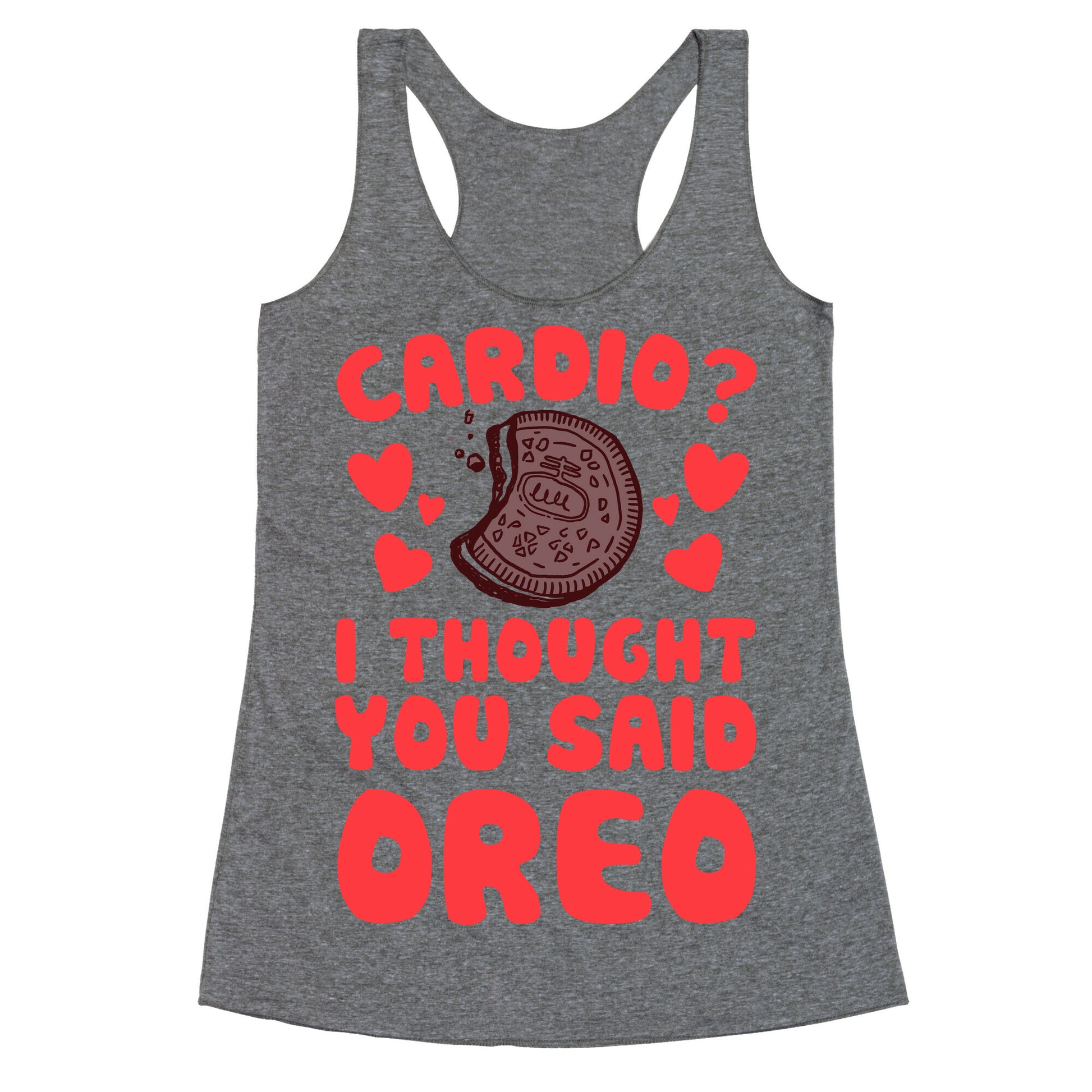 Cardio? I Thought You Said Oreo Racerback Tank