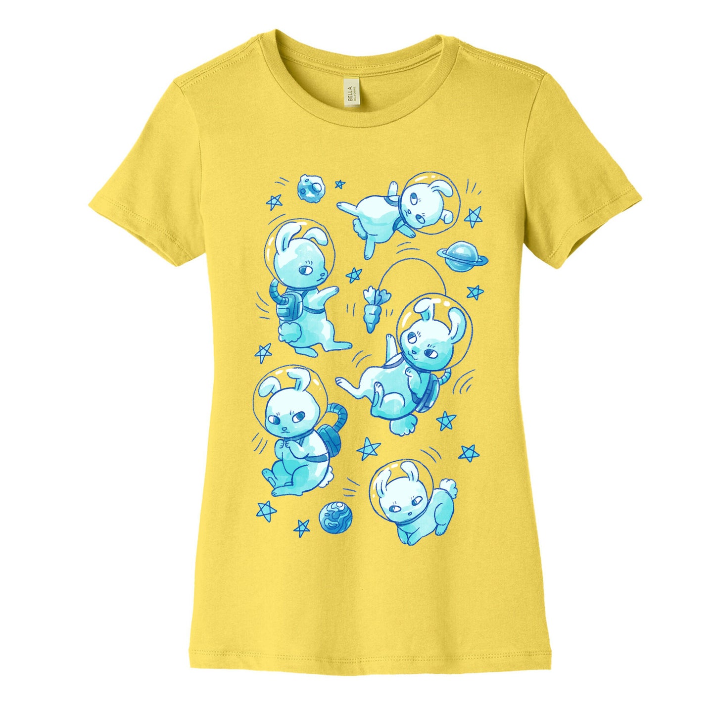 Bunnies In Space Women's Cotton Tee