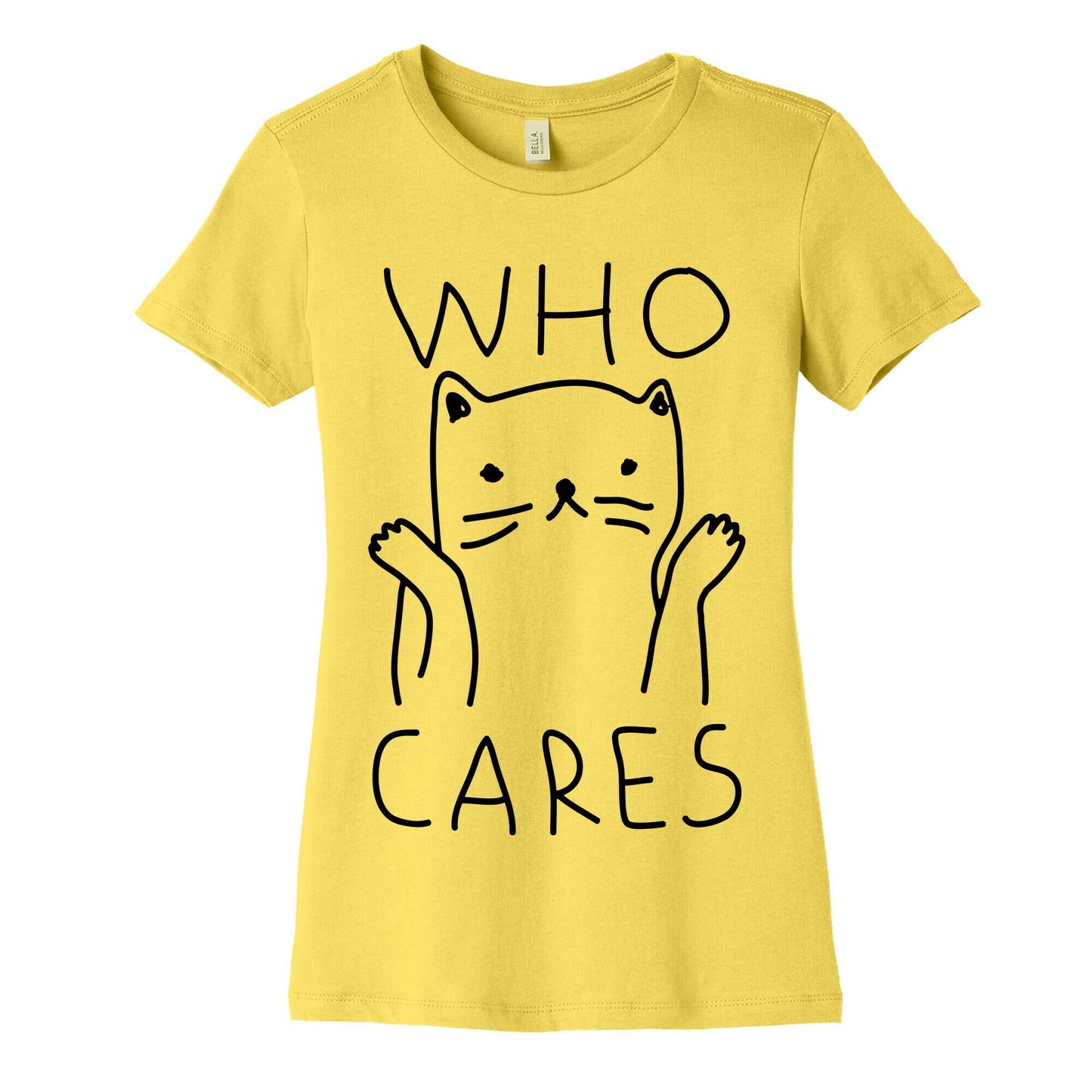Who Cares Cat Women's Cotton Tee