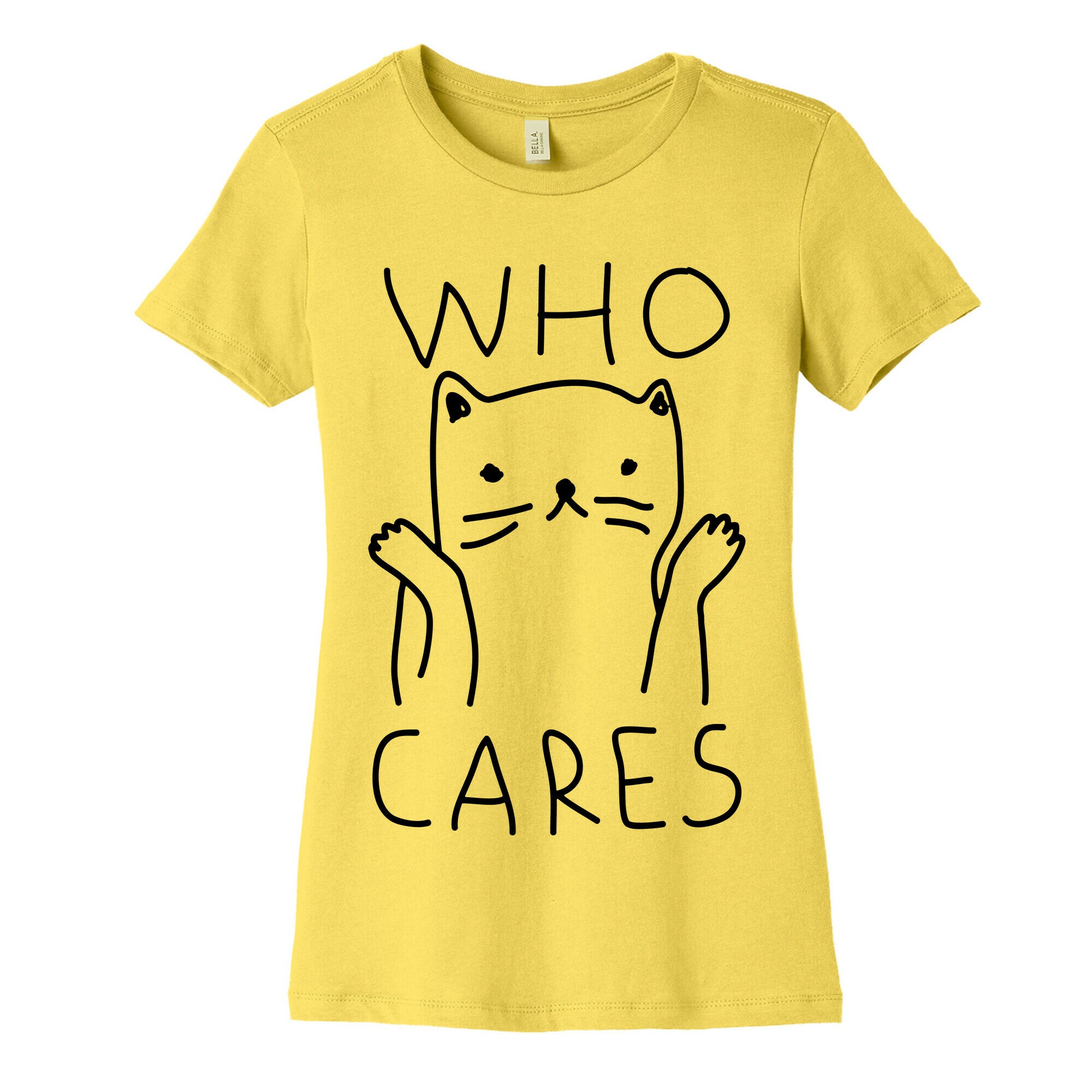 Who Cares Cat Women's Cotton Tee