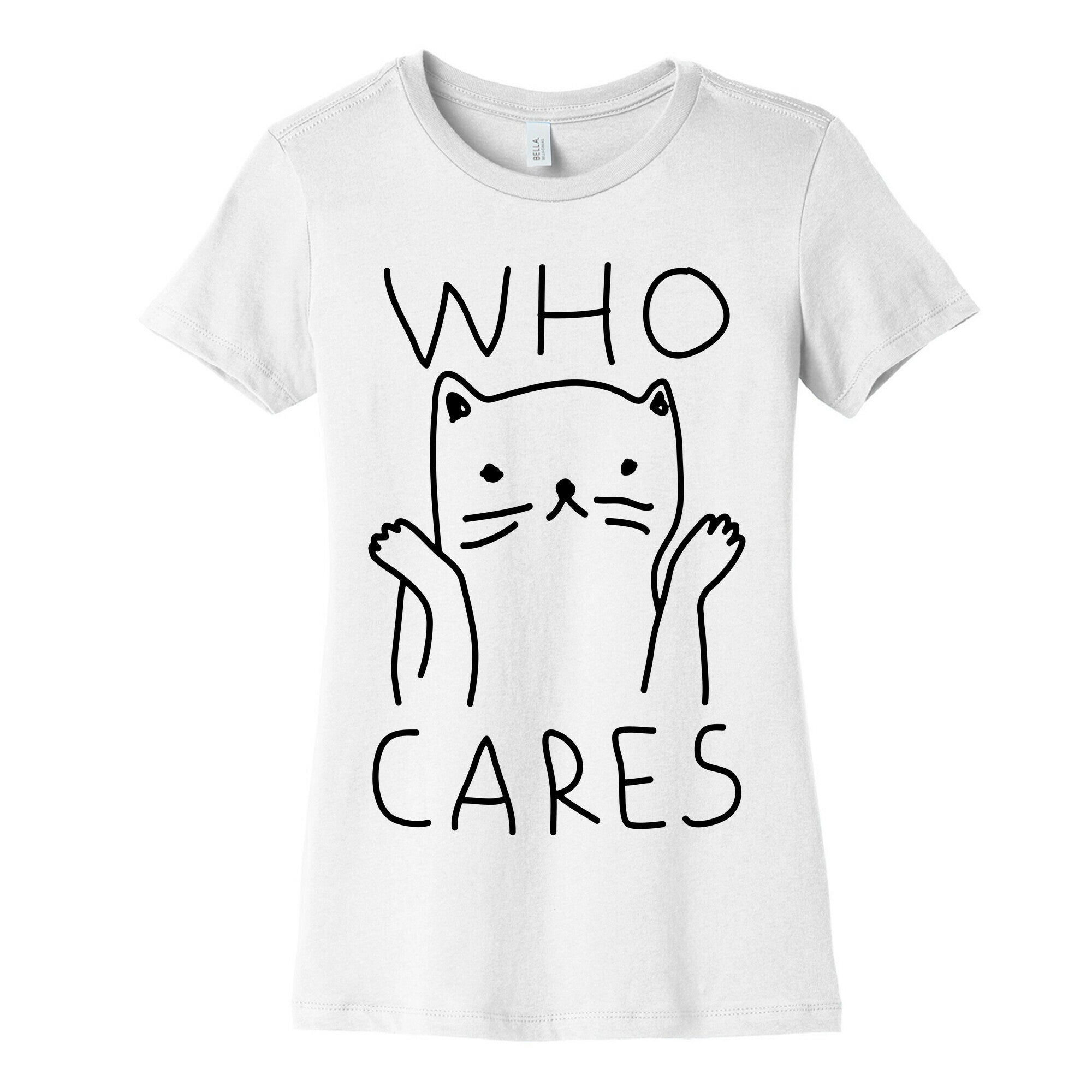 Who Cares Cat Women's Cotton Tee
