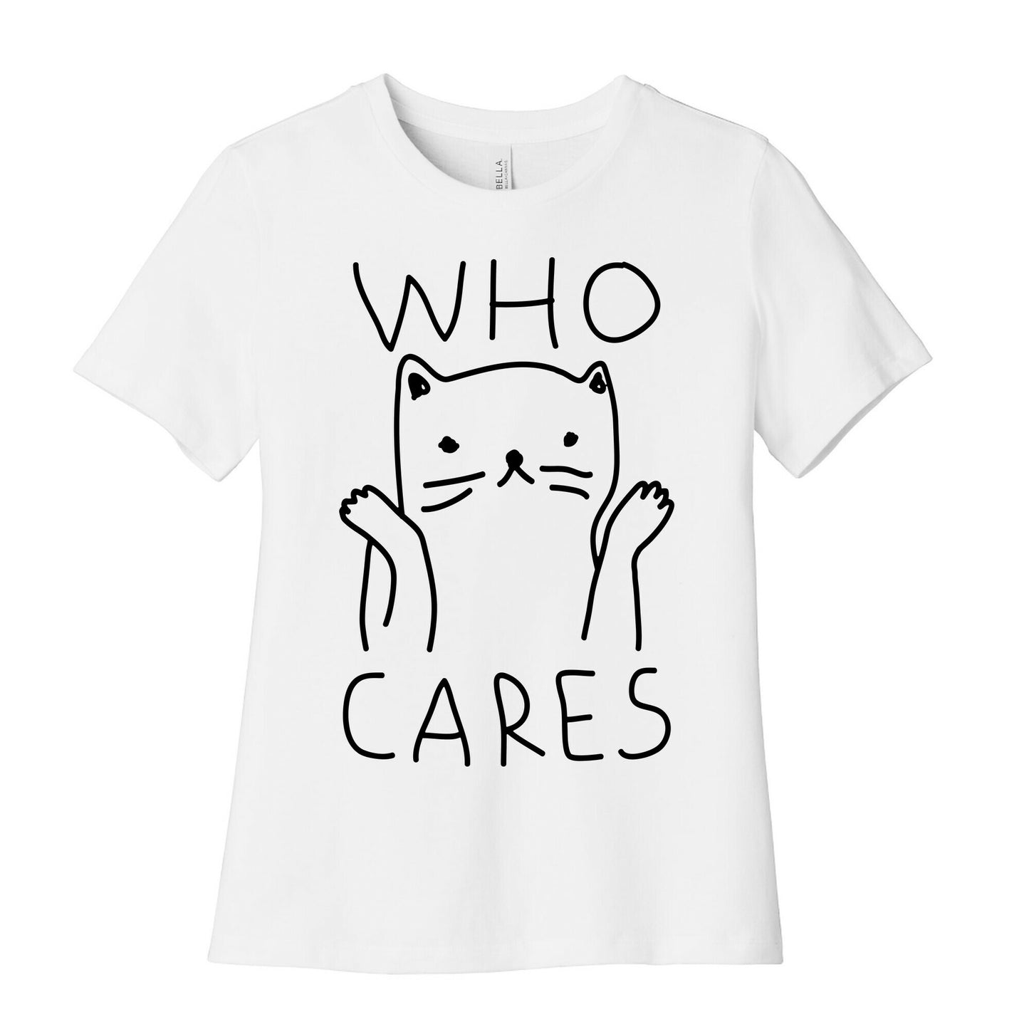 Who Cares Cat Women's Cotton Tee