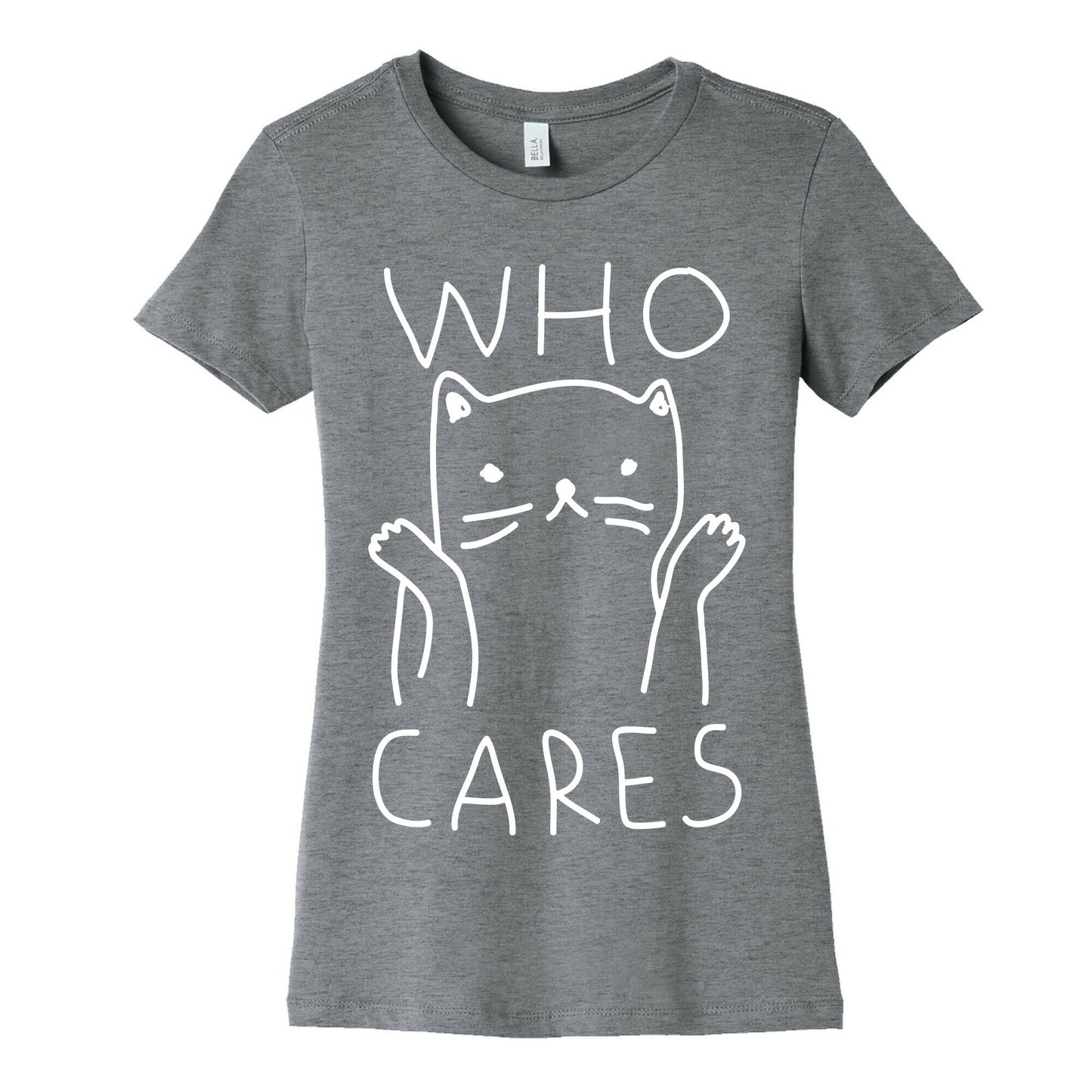 Who Cares Cat Women's Cotton Tee