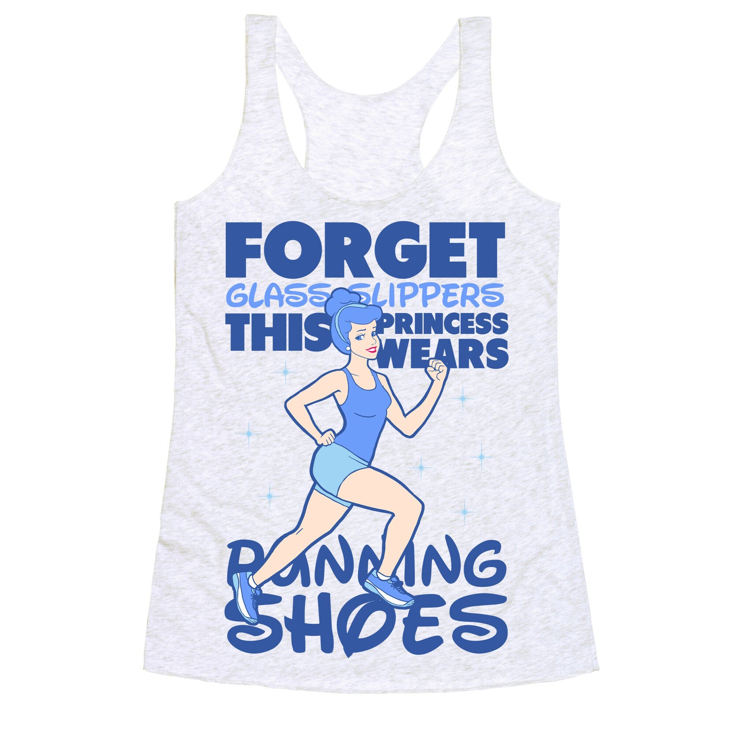 This Princess Wears Running Shoes (Dark Print) Racerback Tank