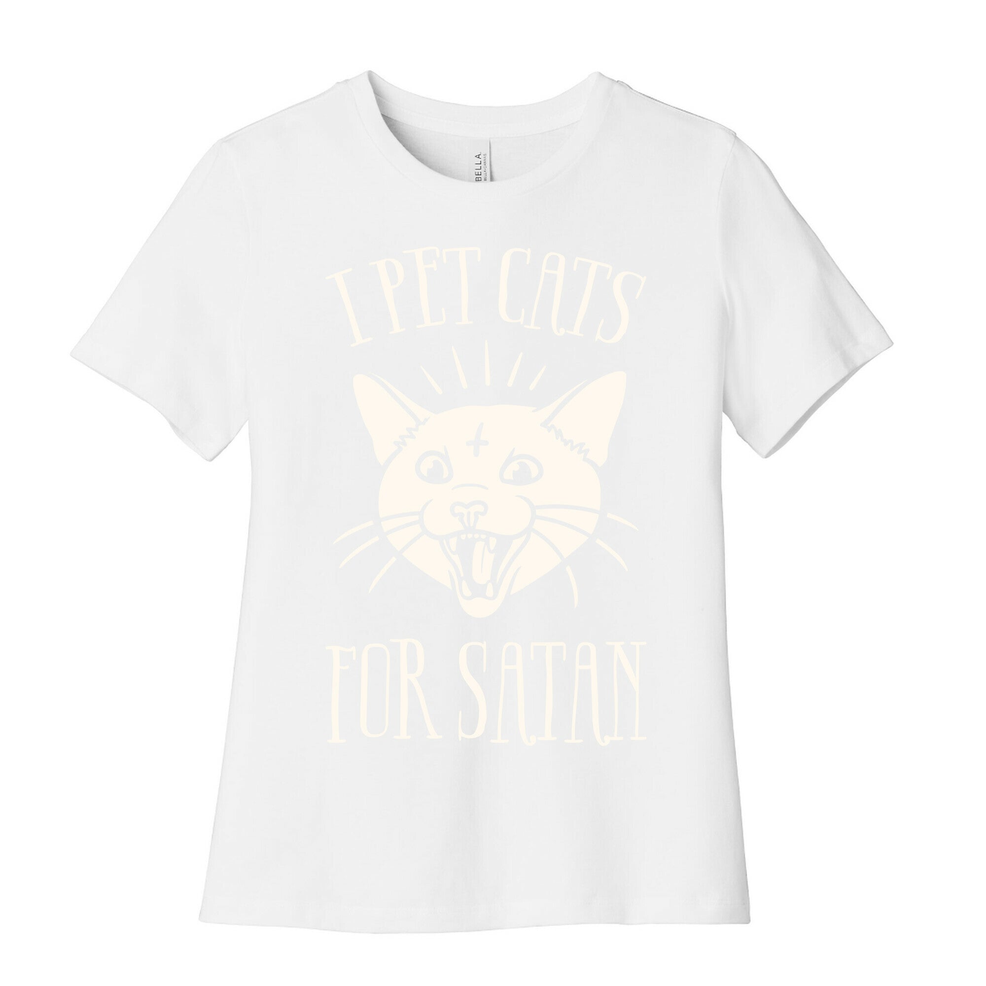 I Pet Cats For Satan Women's Cotton Tee