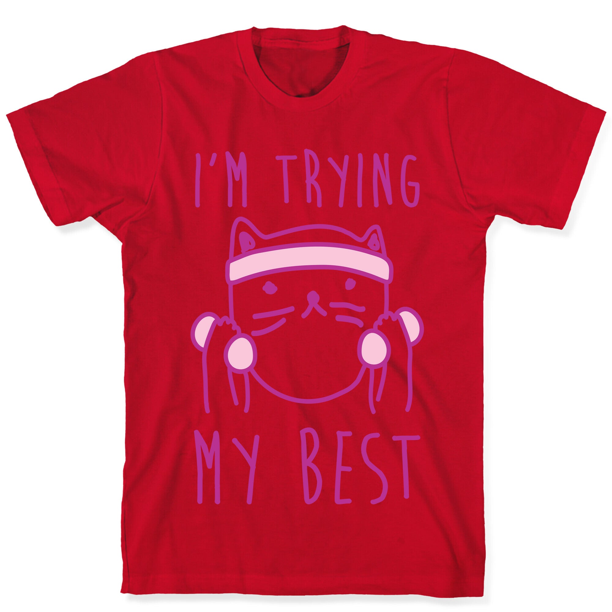 I'm Trying My Best Gym Cat T-Shirt