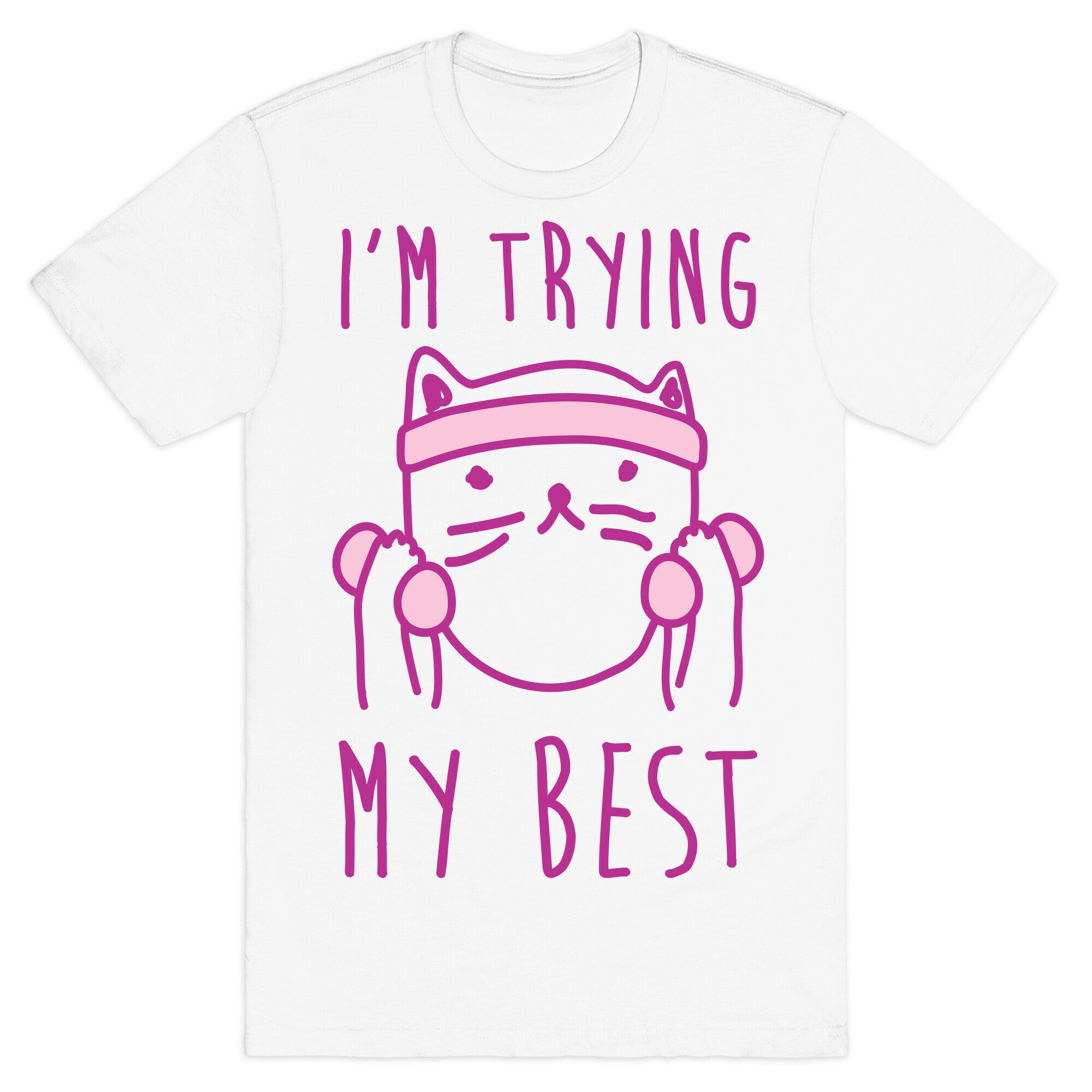 I'm Trying My Best Gym Cat T-Shirt