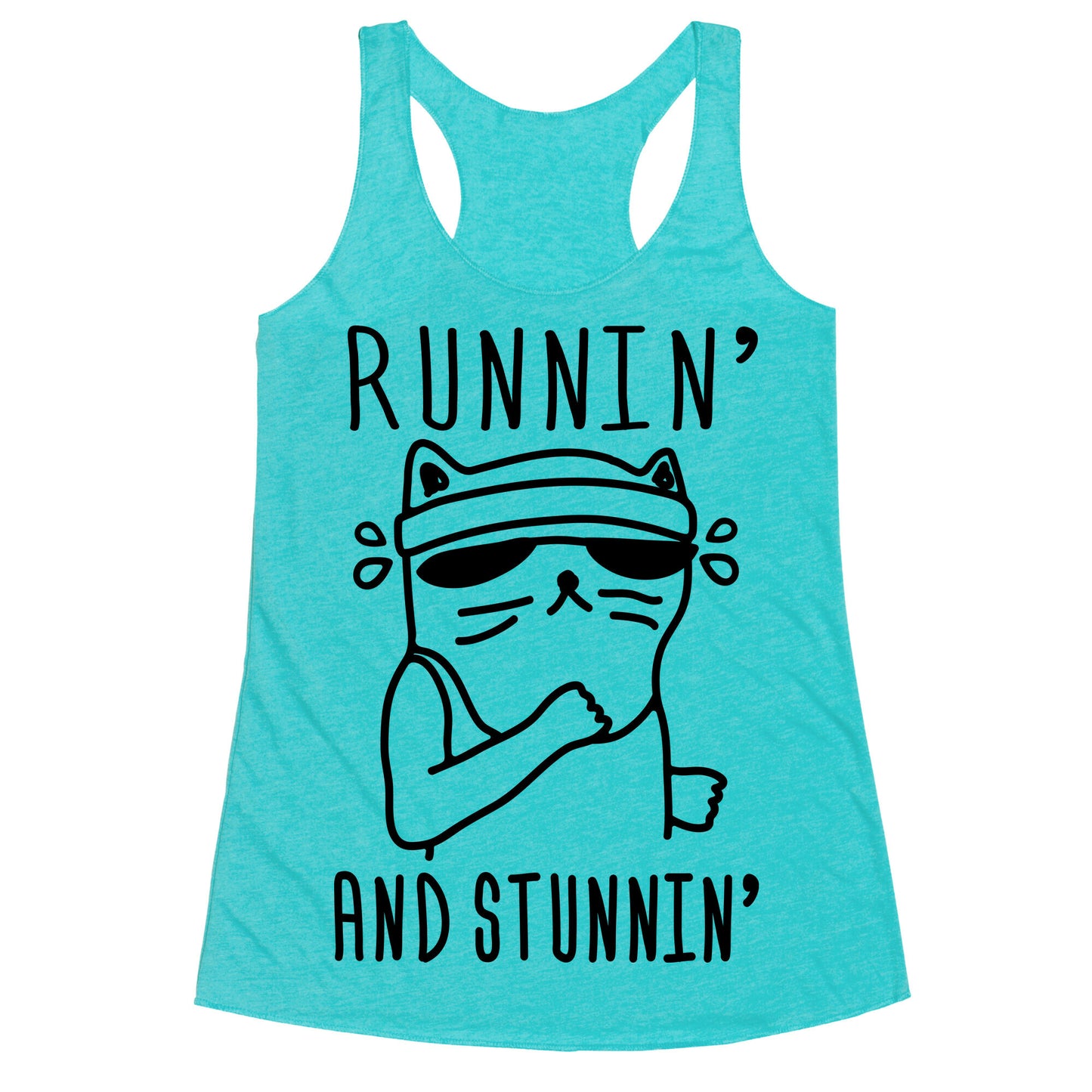 Runnin' And Stunnin' Cat Racerback Tank