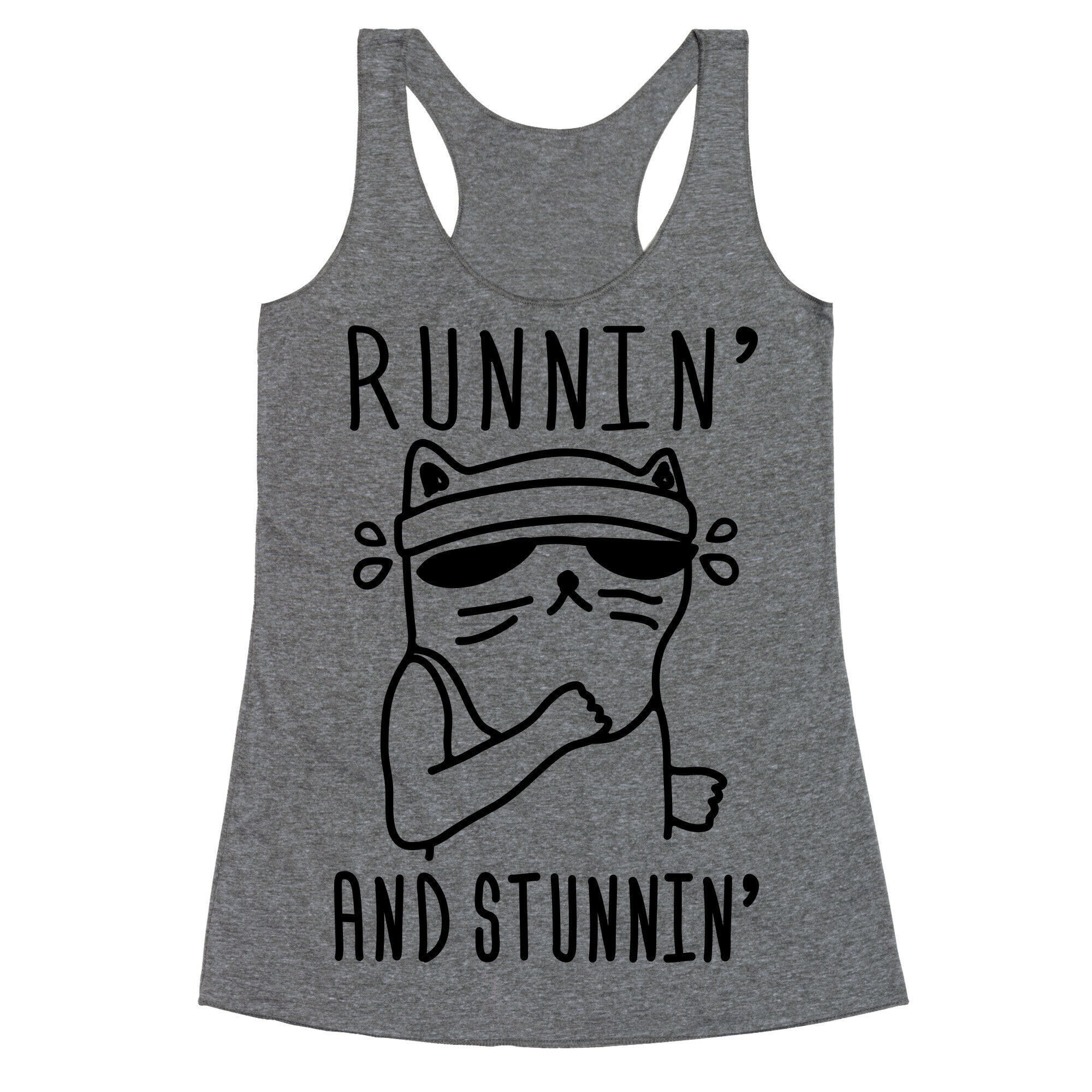 Runnin' And Stunnin' Cat Racerback Tank