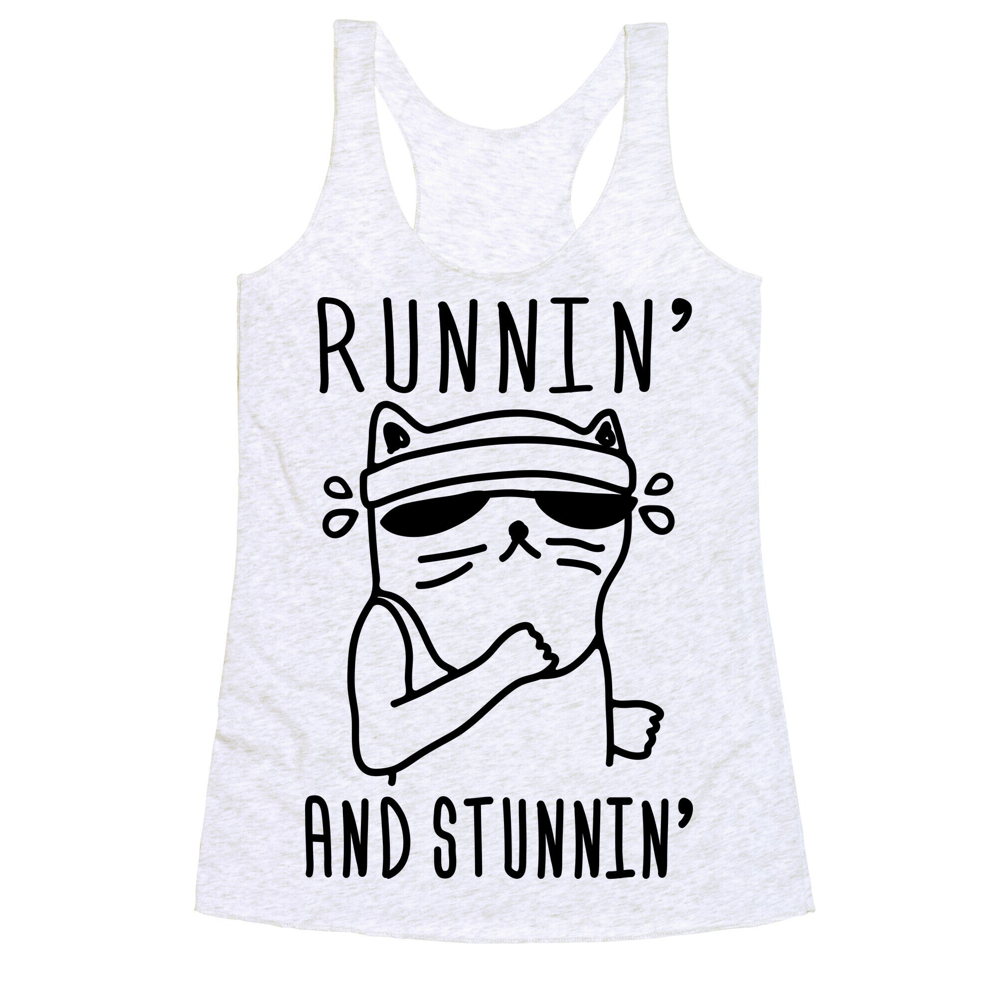Runnin' And Stunnin' Cat Racerback Tank